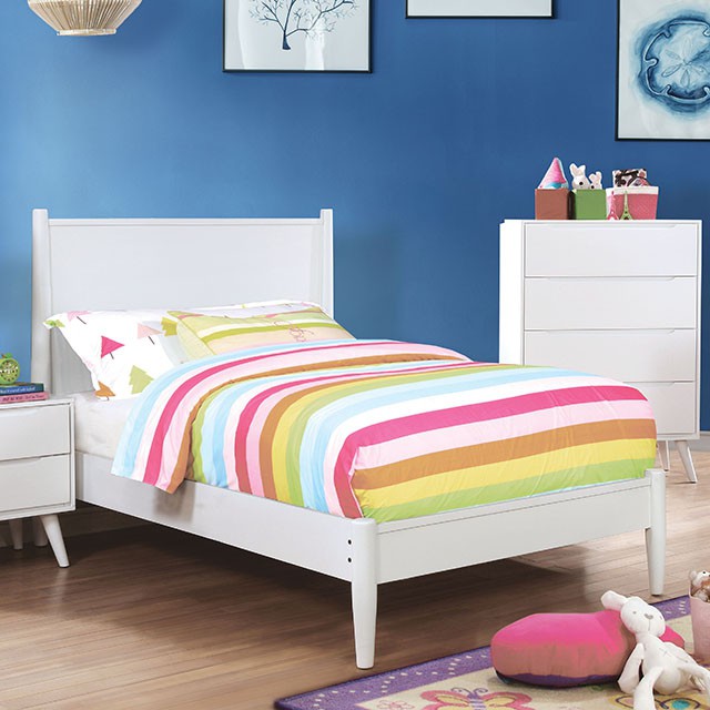 Lennart Bed Oak, Black, Gray, & White - Casa Morelos / Coahuila Furniture (Oklahoma City, OK)