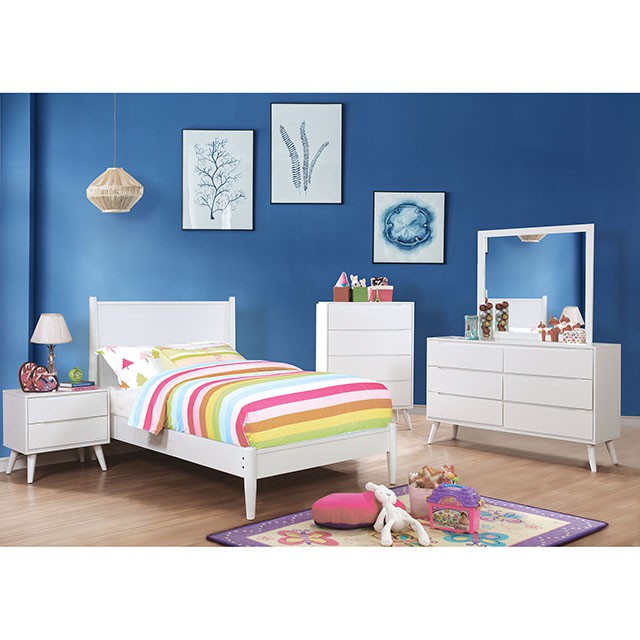 Lennart Bed Oak, Black, Gray, & White - Casa Morelos / Coahuila Furniture (Oklahoma City, OK)