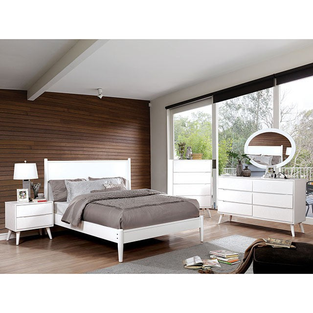 Lennart Bed Oak, Black, Gray, & White - Casa Morelos / Coahuila Furniture (Oklahoma City, OK)