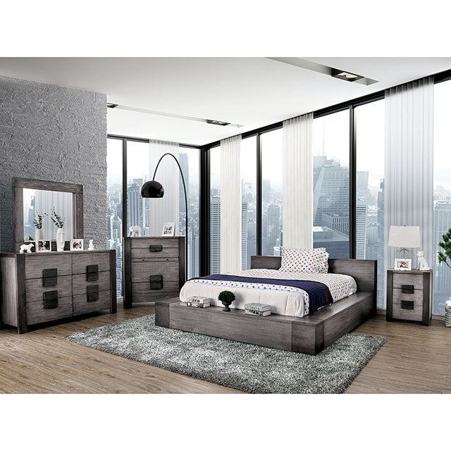 Janeiro Bed Brown & Grey - Casa Morelos / Coahuila Furniture (Oklahoma City, OK)