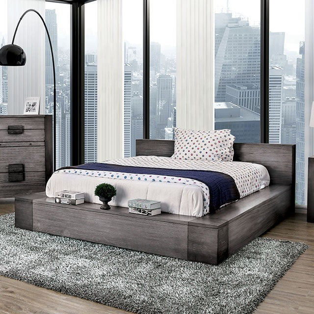Janeiro Bed Brown & Grey - Casa Morelos / Coahuila Furniture (Oklahoma City, OK)