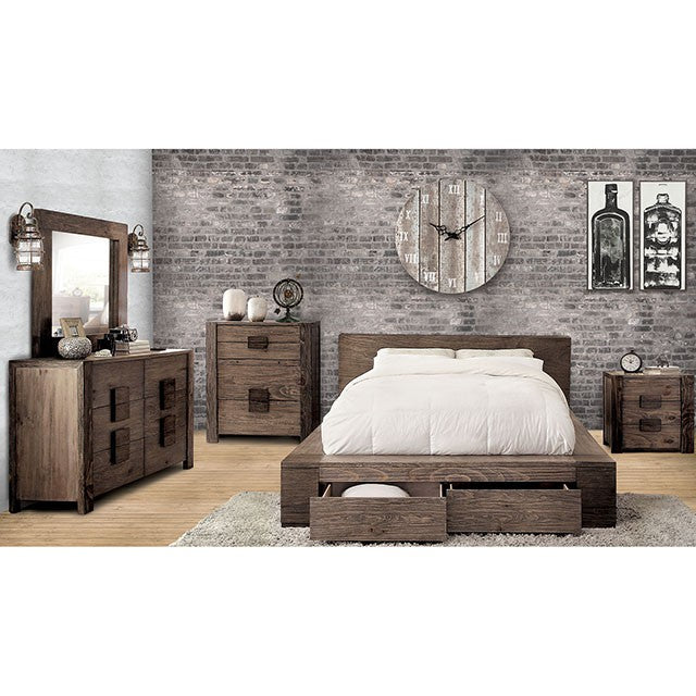 Janeiro Bed Brown & Grey - Casa Morelos / Coahuila Furniture (Oklahoma City, OK)