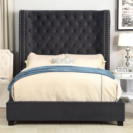 Rosabelle Bed Black, Grey, & Ivory - Casa Morelos / Coahuila Furniture (Oklahoma City, OK)