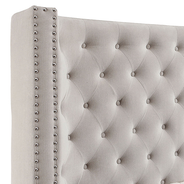 Rosabelle Bed Black, Grey, & Ivory - Casa Morelos / Coahuila Furniture (Oklahoma City, OK)