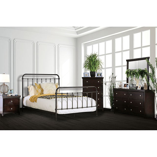 Iria Bed Brown & Black - Casa Morelos / Coahuila Furniture (Oklahoma City, OK)