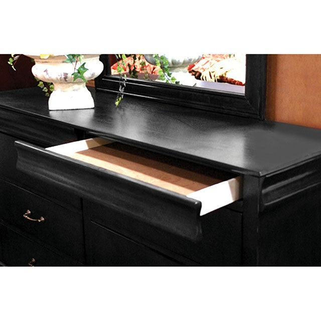 Louis Philippe Cal.King Bed Black & Grey - Casa Morelos / Coahuila Furniture (Oklahoma City, OK)