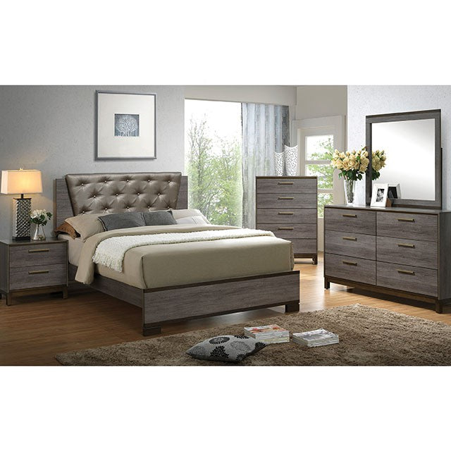 MANVEL Two-Tone Antique Gray Mirror - Casa Morelos / Coahuila Furniture (Oklahoma City, OK)