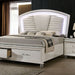 Maddie Bed White & Silver - Casa Morelos / Coahuila Furniture (Oklahoma City, OK)