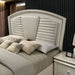 Maddie Bed White & Silver - Casa Morelos / Coahuila Furniture (Oklahoma City, OK)