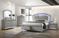 Maddie Bed White & Silver - Casa Morelos / Coahuila Furniture (Oklahoma City, OK)