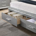 Maddie Bed White & Silver - Casa Morelos / Coahuila Furniture (Oklahoma City, OK)