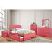 PRIAM Full & Twin Bed, White/Gray, Pink, Chrome, & Yellow - Casa Morelos / Coahuila Furniture (Oklahoma City, OK)