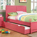 PRIAM Full & Twin Bed, White/Gray, Pink, Chrome, & Yellow - Casa Morelos / Coahuila Furniture (Oklahoma City, OK)