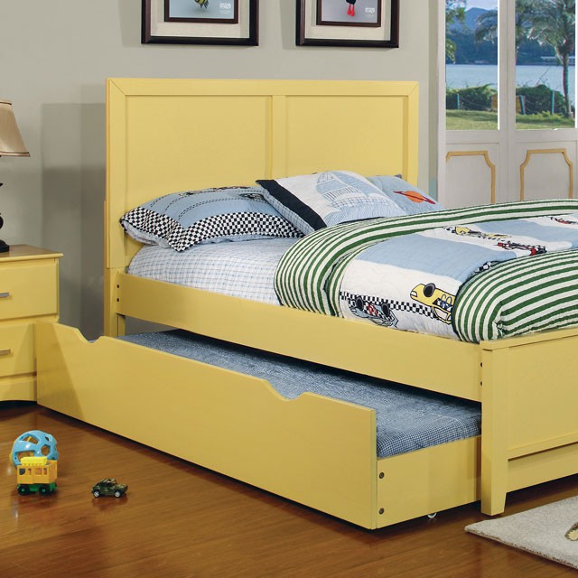 PRIAM Full & Twin Bed, White/Gray, Pink, Chrome, & Yellow - Casa Morelos / Coahuila Furniture (Oklahoma City, OK)