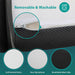 Hollyhock 4" Queen Tri-Fold Memory Foam Topper - Casa Morelos / Coahuila Furniture (Oklahoma City, OK)