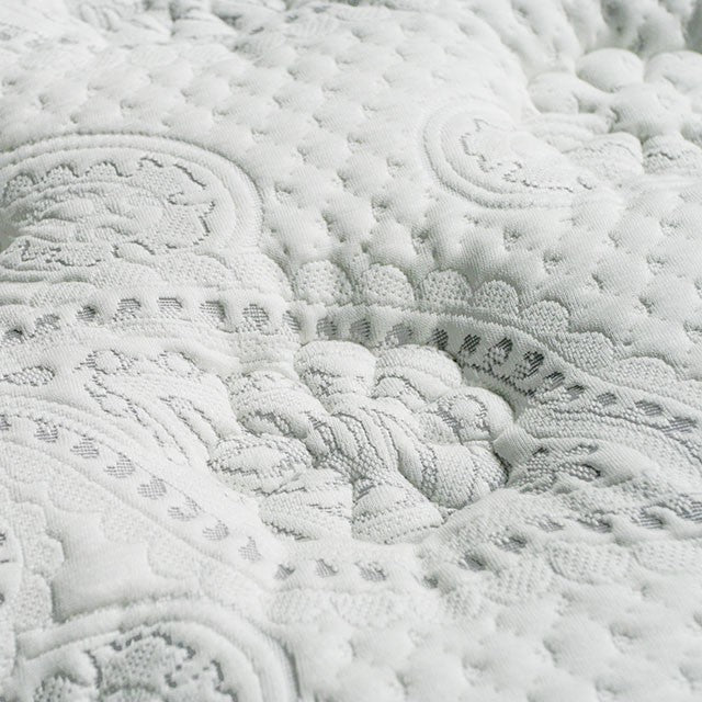 SIDDALEE White/Gray 16" Euro Pillow Top Mattress, Cal.King - Casa Morelos / Coahuila Furniture (Oklahoma City, OK)