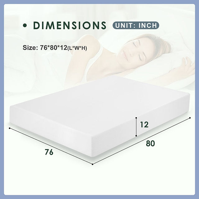 Artemisia 12" Memory Foam Mattress Full, Queen, Eastren King, & Cal.King - Casa Morelos / Coahuila Furniture (Oklahoma City, OK)