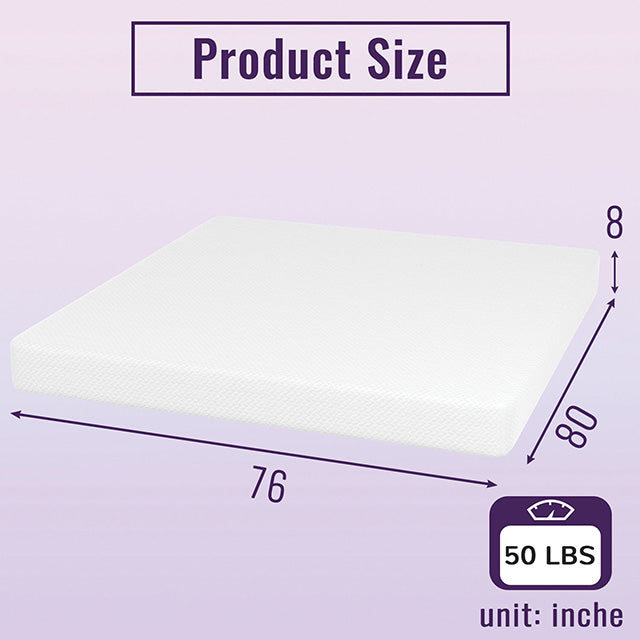 Nasturtium 8" E.King Bamboo Charcoal Infused Memory Foam - Casa Morelos / Coahuila Furniture (Oklahoma City, OK)
