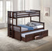 University Twin/Full Bunk Bed Grey, Walnut, & White - Casa Morelos / Coahuila Furniture (Oklahoma City, OK)
