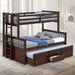 University Twin/Full Bunk Bed Grey, Walnut, & White - Casa Morelos / Coahuila Furniture (Oklahoma City, OK)