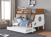 Nautia Twin/Full Bunk Bed Black & White - Casa Morelos / Coahuila Furniture (Oklahoma City, OK)