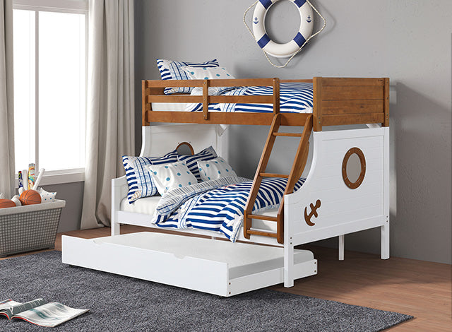 Nautia Twin/Full Bunk Bed Black & White - Casa Morelos / Coahuila Furniture (Oklahoma City, OK)