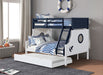 Nautia Twin/Full Bunk Bed Black & White - Casa Morelos / Coahuila Furniture (Oklahoma City, OK)