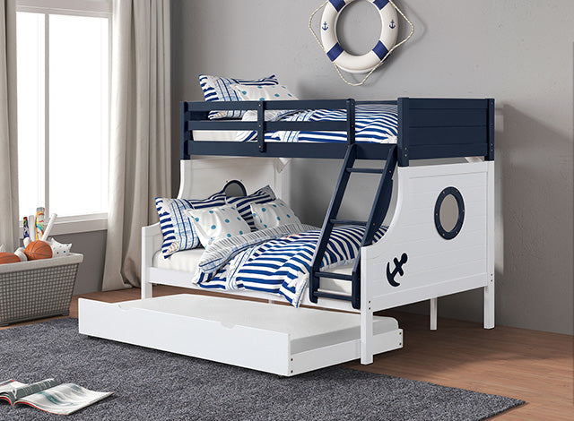 Nautia Twin/Full Bunk Bed Black & White - Casa Morelos / Coahuila Furniture (Oklahoma City, OK)