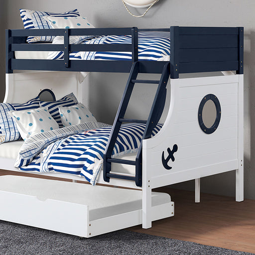 Nautia Twin/Full Bunk Bed Black & White - Casa Morelos / Coahuila Furniture (Oklahoma City, OK)
