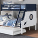 Nautia Twin/Full Bunk Bed Black & White - Casa Morelos / Coahuila Furniture (Oklahoma City, OK)