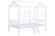 Rhonda Twin Loft Bed White, Silver, & Black - Casa Morelos / Coahuila Furniture (Oklahoma City, OK)