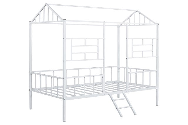 Rhonda Twin Loft Bed White, Silver, & Black - Casa Morelos / Coahuila Furniture (Oklahoma City, OK)