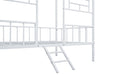 Rhonda Twin Loft Bed White, Silver, & Black - Casa Morelos / Coahuila Furniture (Oklahoma City, OK)