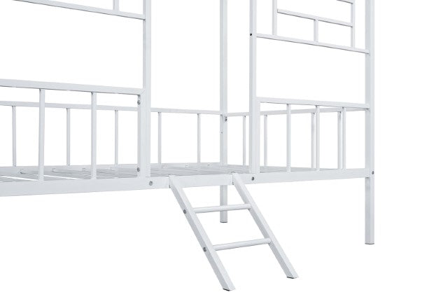 Rhonda Twin Loft Bed White, Silver, & Black - Casa Morelos / Coahuila Furniture (Oklahoma City, OK)