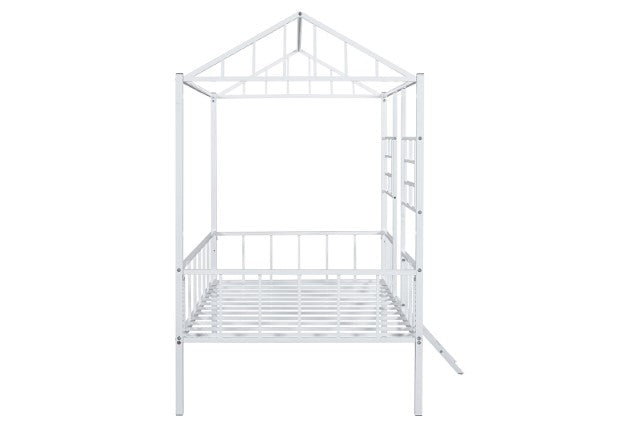 Rhonda Twin Loft Bed White, Silver, & Black - Casa Morelos / Coahuila Furniture (Oklahoma City, OK)