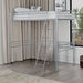 Myles Twin Loft Bed White, Silver & Black - Casa Morelos / Coahuila Furniture (Oklahoma City, OK)