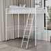 Myles Twin Loft Bed White, Silver & Black - Casa Morelos / Coahuila Furniture (Oklahoma City, OK)