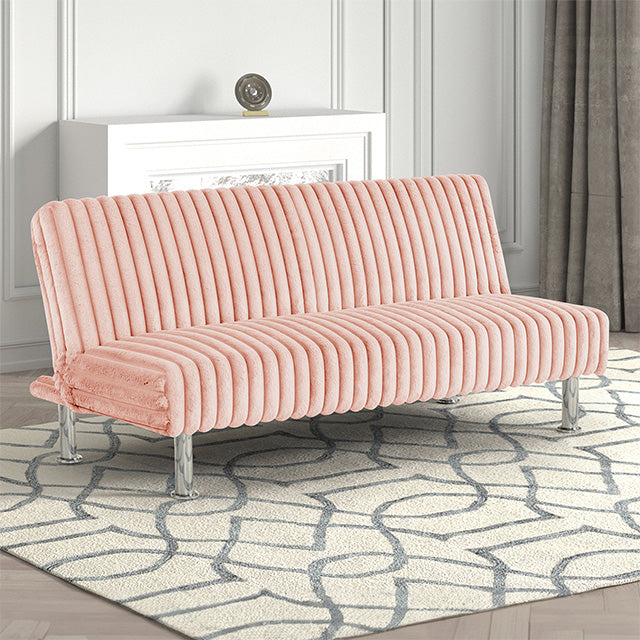 Hinwil Futon Sofa Bed Pink, Beige Grey, & Black - Casa Morelos / Coahuila Furniture (Oklahoma City, OK)