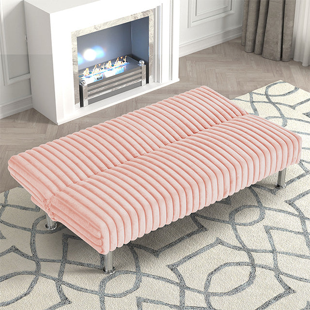 Hinwil Futon Sofa Bed Pink, Beige Grey, & Black - Casa Morelos / Coahuila Furniture (Oklahoma City, OK)