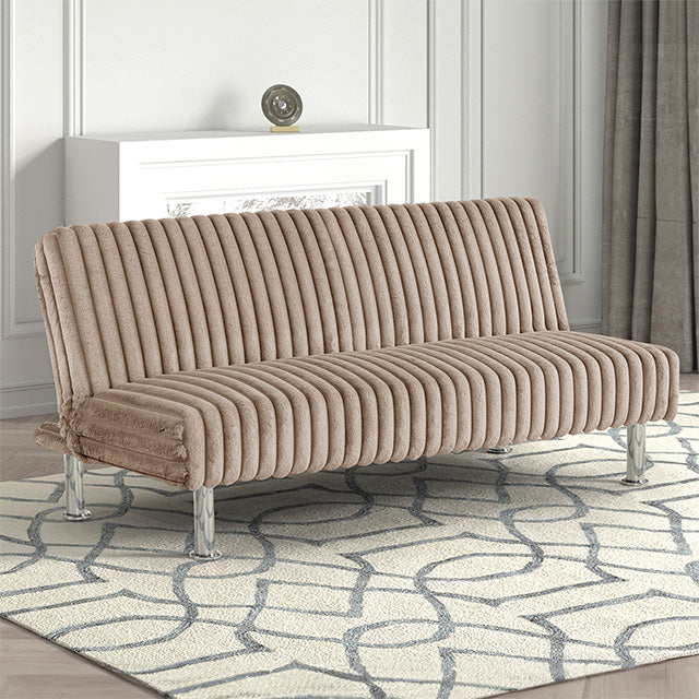 Hinwil Futon Sofa Bed Pink, Beige Grey, & Black - Casa Morelos / Coahuila Furniture (Oklahoma City, OK)