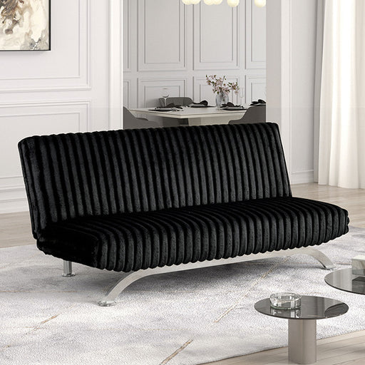Villeneuve Futon Sofa Bed Black, Pink, & Grey - Casa Morelos / Coahuila Furniture (Oklahoma City, OK)