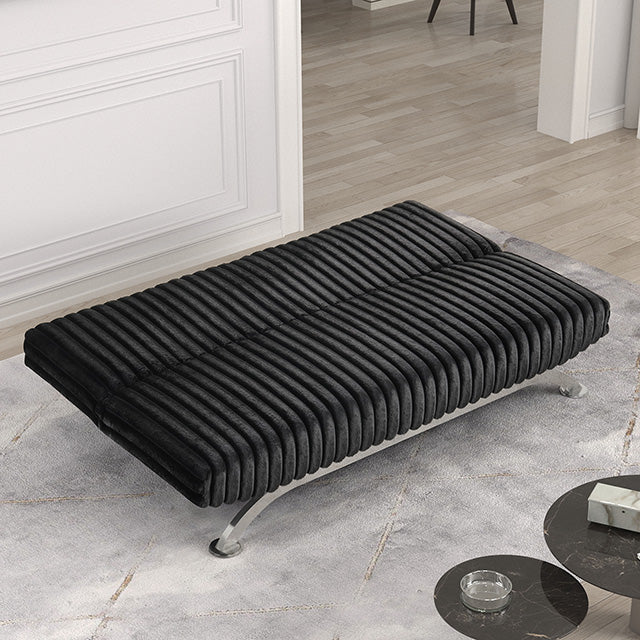 Villeneuve Futon Sofa Bed Black, Pink, & Grey - Casa Morelos / Coahuila Furniture (Oklahoma City, OK)