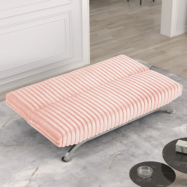 Villeneuve Futon Sofa Bed Black, Pink, & Grey - Casa Morelos / Coahuila Furniture (Oklahoma City, OK)