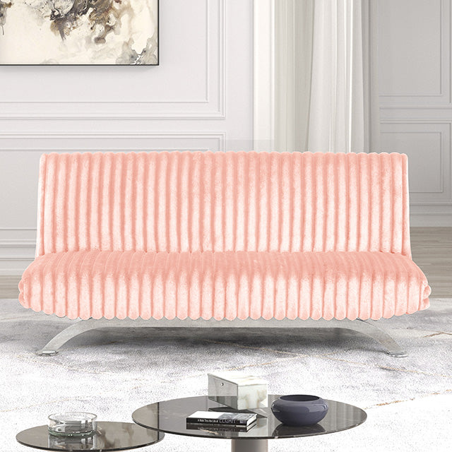 Villeneuve Futon Sofa Bed Black, Pink, & Grey - Casa Morelos / Coahuila Furniture (Oklahoma City, OK)