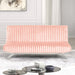 Villeneuve Futon Sofa Bed Black, Pink, & Grey - Casa Morelos / Coahuila Furniture (Oklahoma City, OK)