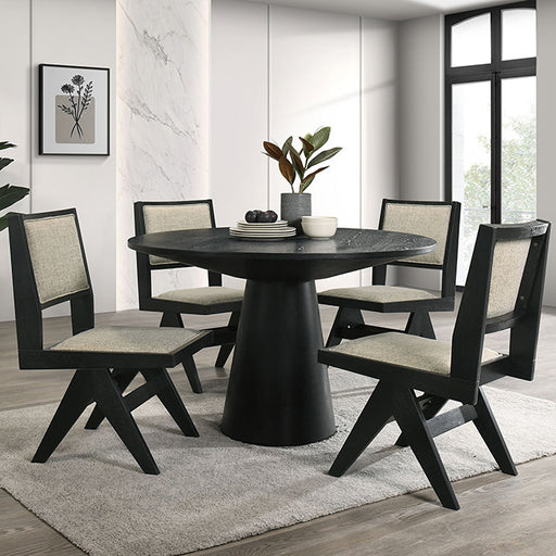 Tottenham 5 Pc Dining Table Set Black - Casa Morelos / Coahuila Furniture (Oklahoma City, OK)