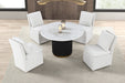Varde 5 Pc Dining Table Set White - Casa Morelos / Coahuila Furniture (Oklahoma City, OK)