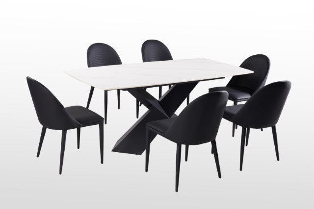 Lenvik 7 Pc Dining Table Set White - Casa Morelos / Coahuila Furniture (Oklahoma City, OK)