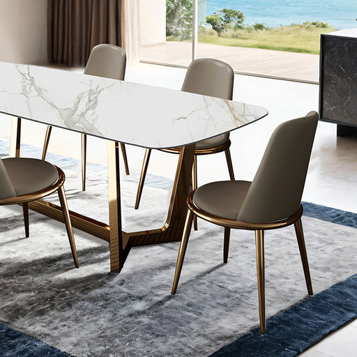 Norelli 7 Pc Dining Table Set Gold - Casa Morelos / Coahuila Furniture (Oklahoma City, OK)