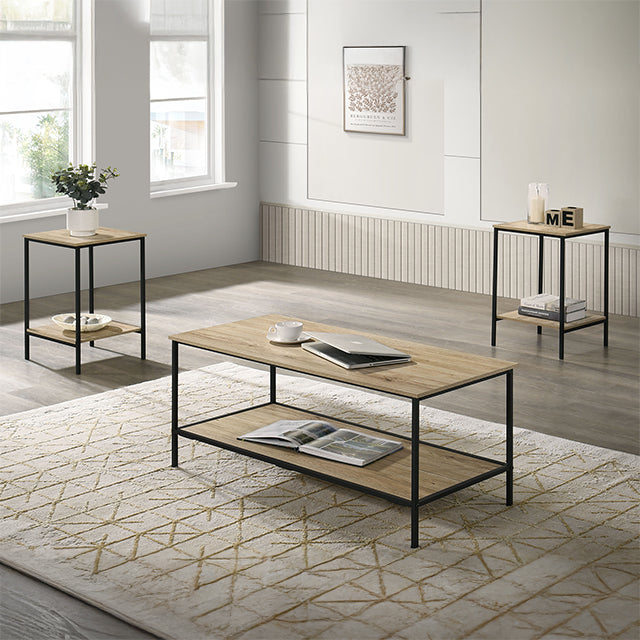 Pallas 3 Pc. Table Set Natural - Casa Morelos / Coahuila Furniture (Oklahoma City, OK)
